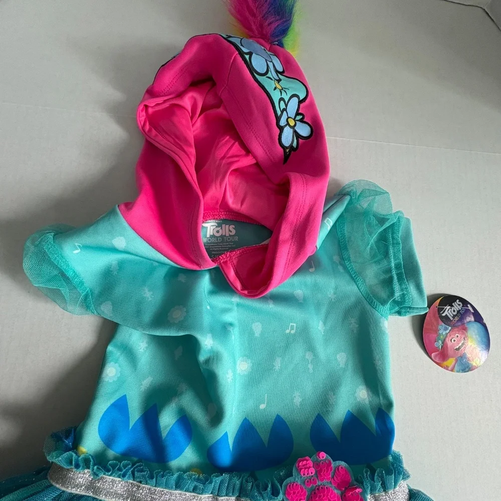 Dream Works Trolls World Tour Costume Dress - Size 6/6X - NEW‎ With Tags.
